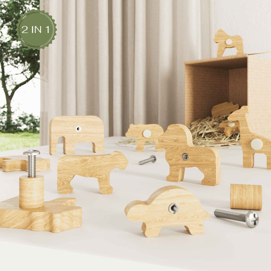 WILD ANIMALS DECORATIVE SET - 12 PCS