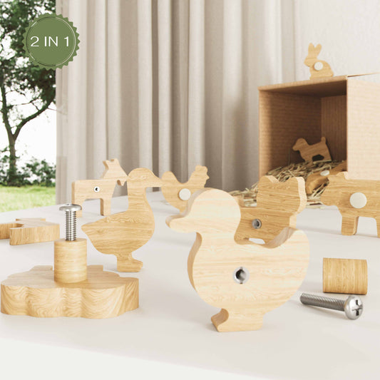 FARM ANIMALS DECORATIVE SET - 12 PCS