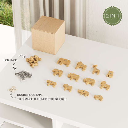 WILD ANIMALS DECORATIVE SET - 12 PCS